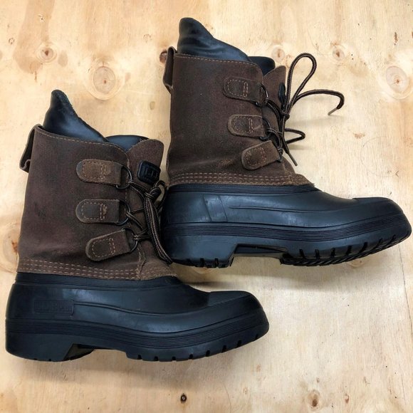 Kid's L.L Bean Winter Boots Brown Size 2 Kids - Picture 2 of 8